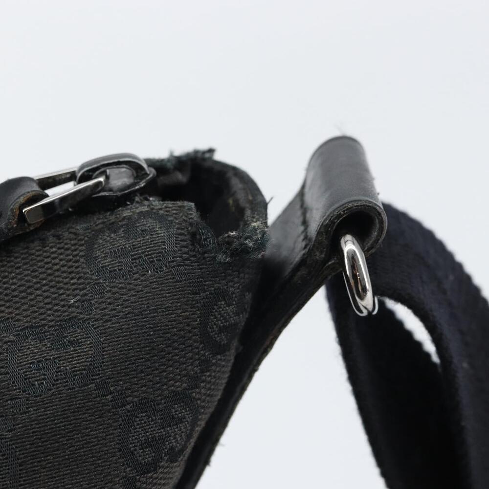 GUCCI GG Canvas Shoulder Bag Black Silver 145857 Auth 163305 - Picture 10 of 16